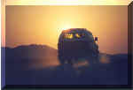 Car in sundown